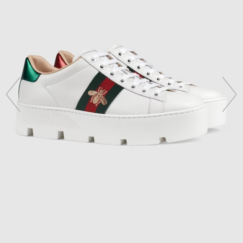 Gucci Ace platform shoes
